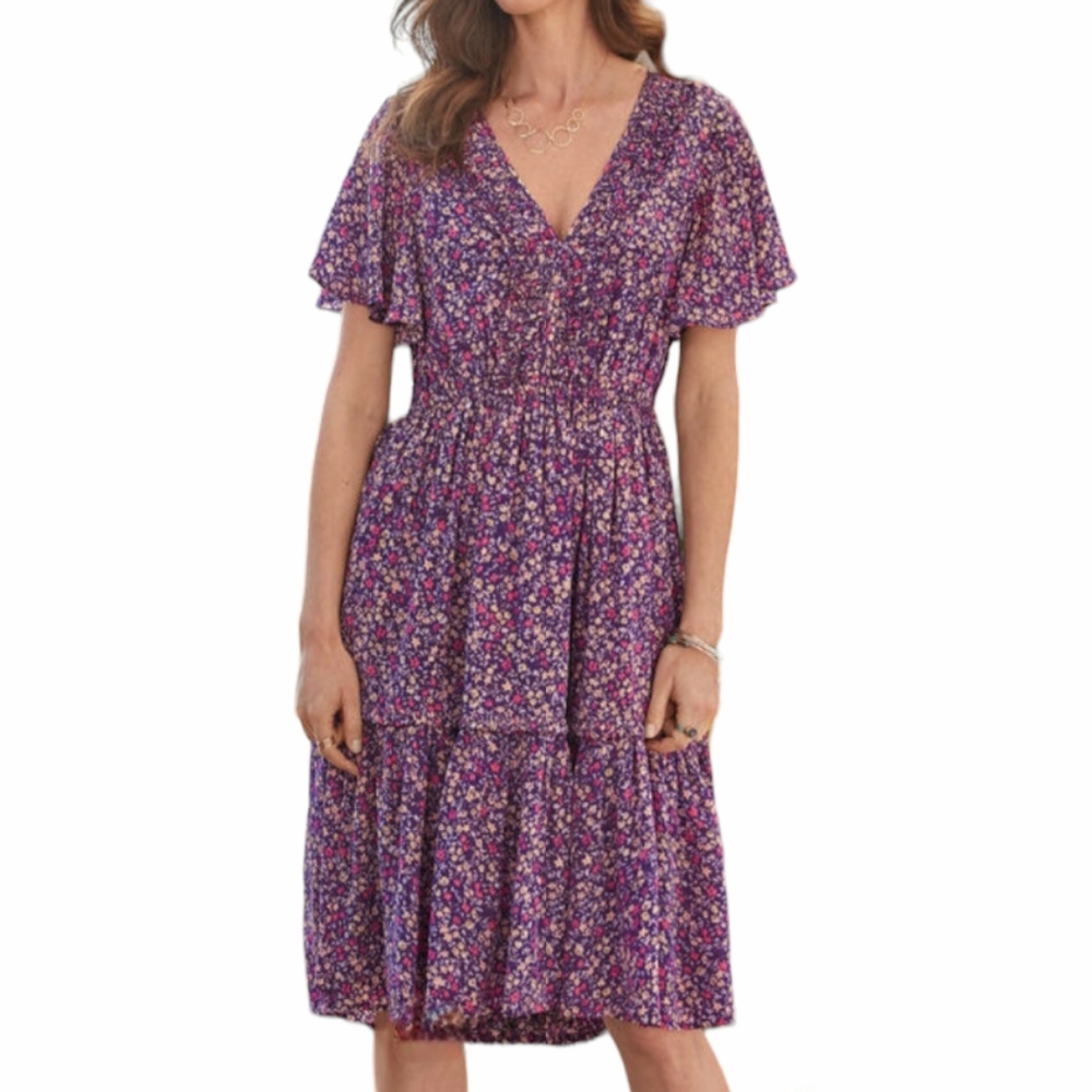Sundance Purple Floral High-Low Dress